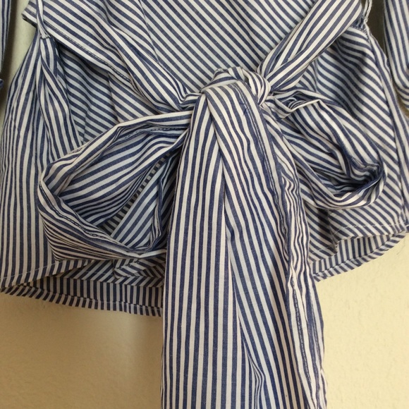 Striped wrap style top - Picture 5 of 6